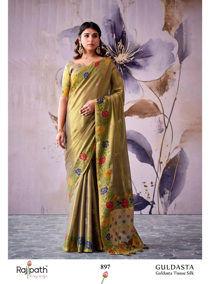 Rajpath Guldasta Tissue Silk Beautiful Saree Collection