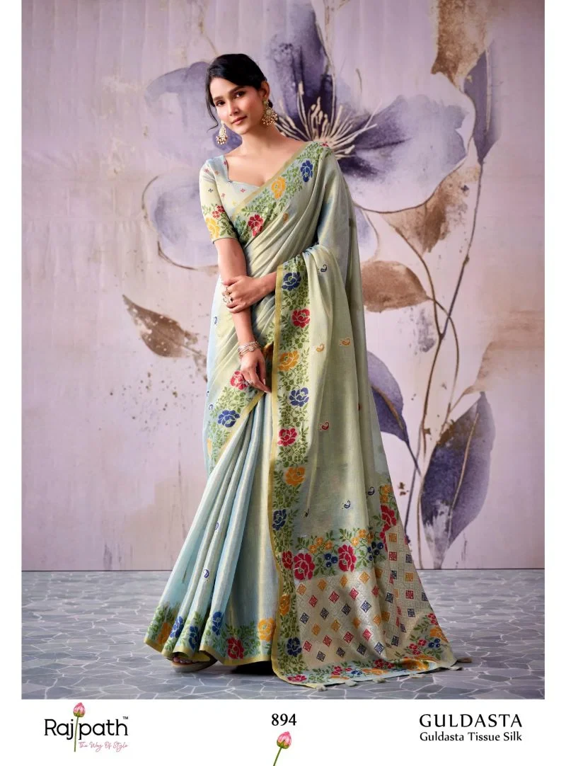 Rajpath Guldasta Tissue Silk Beautiful Saree Collection