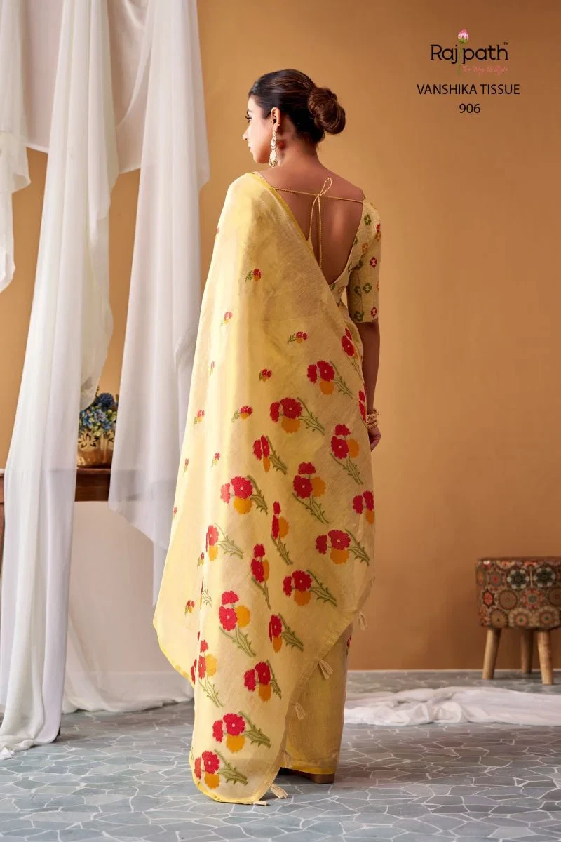 Rajpath Vanshika Tissue Silk Zari Weaving Saree Collection