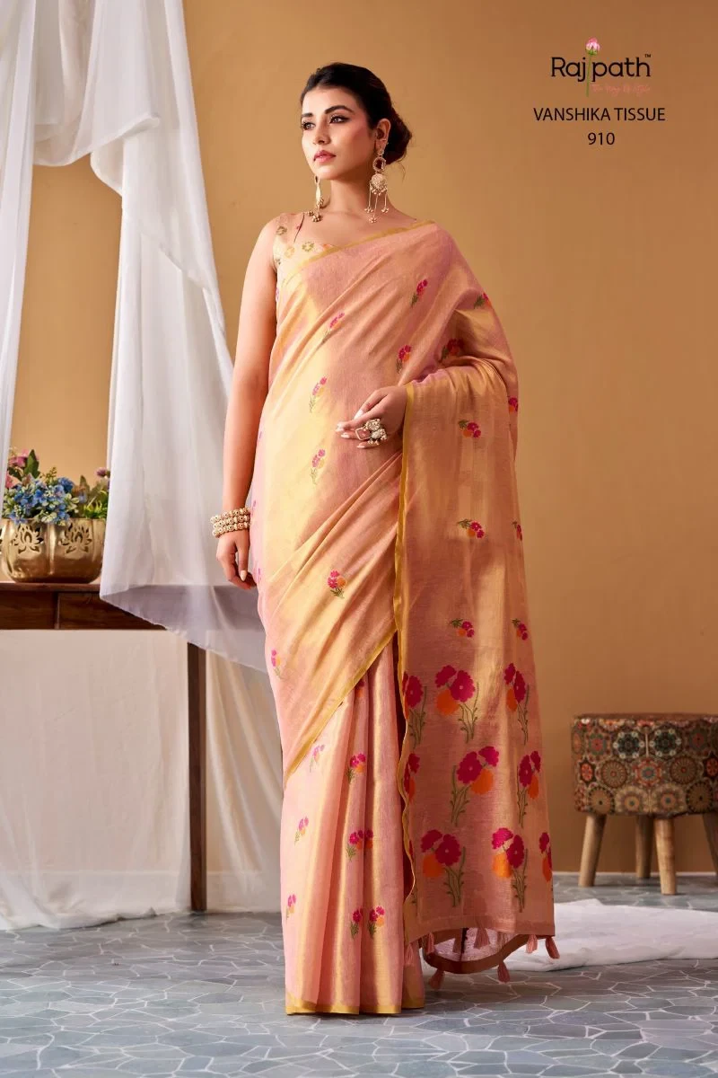 Rajpath Vanshika Tissue Silk Zari Weaving Saree Collection