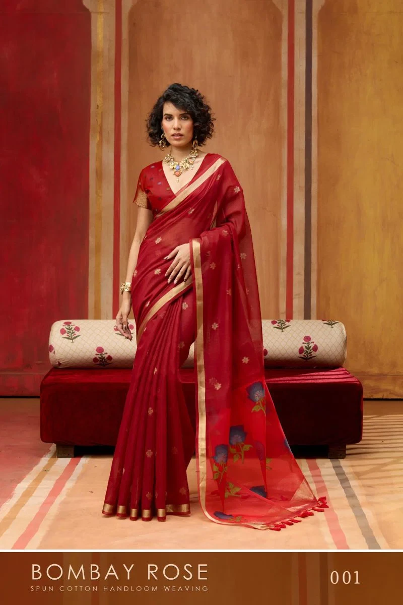 Rajtex Bombay Rose Munga Cotton Handloom Saree