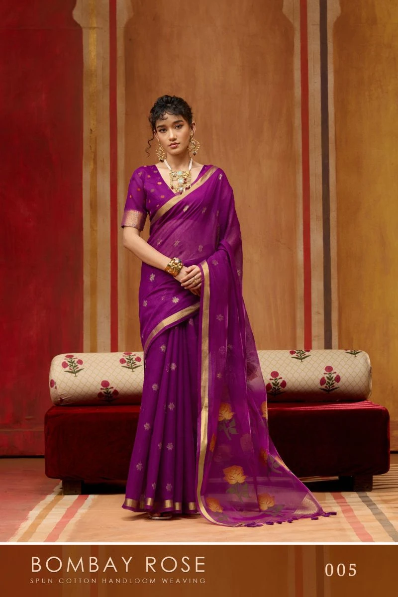 Rajtex Bombay Rose Munga Cotton Handloom Saree