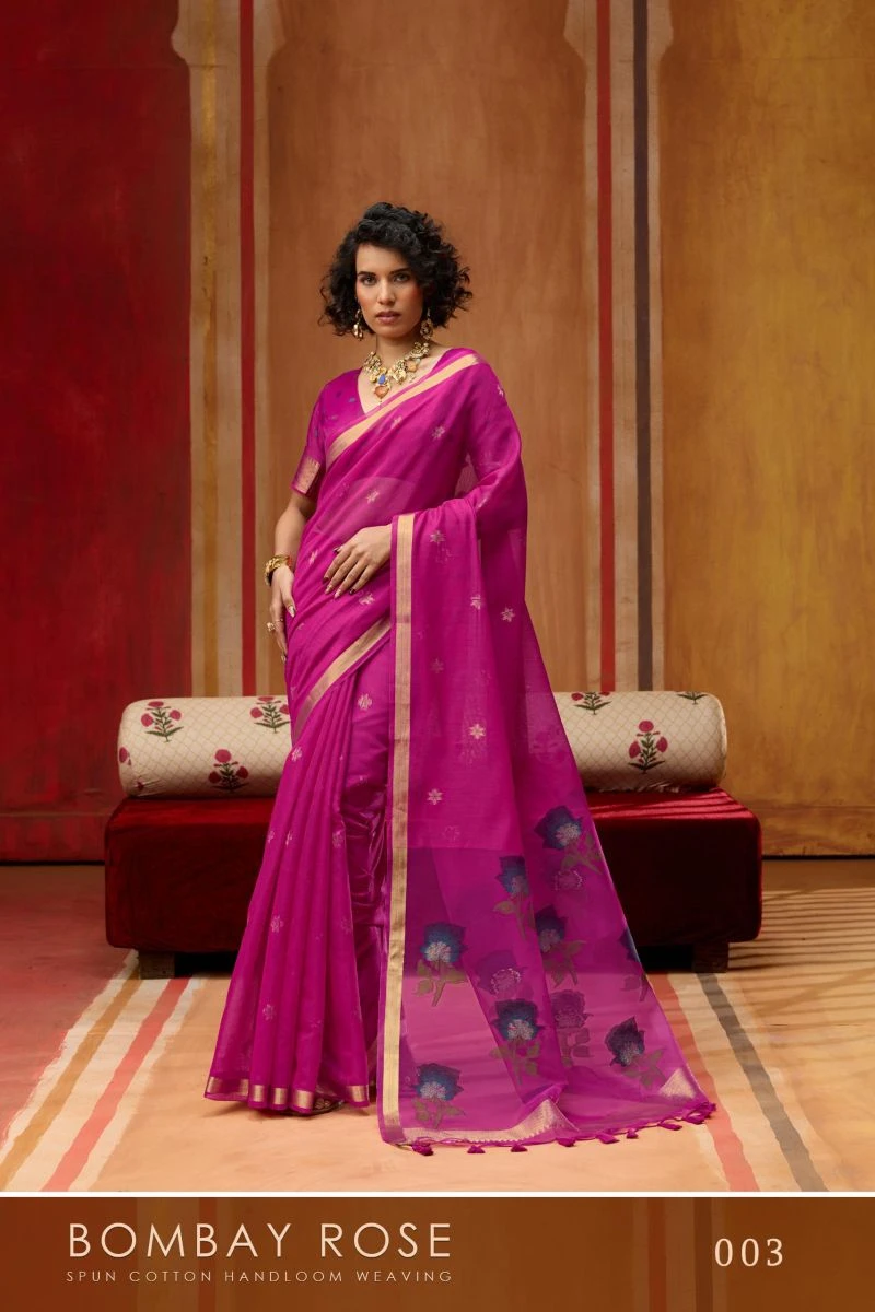 Rajtex Bombay Rose Munga Cotton Handloom Saree
