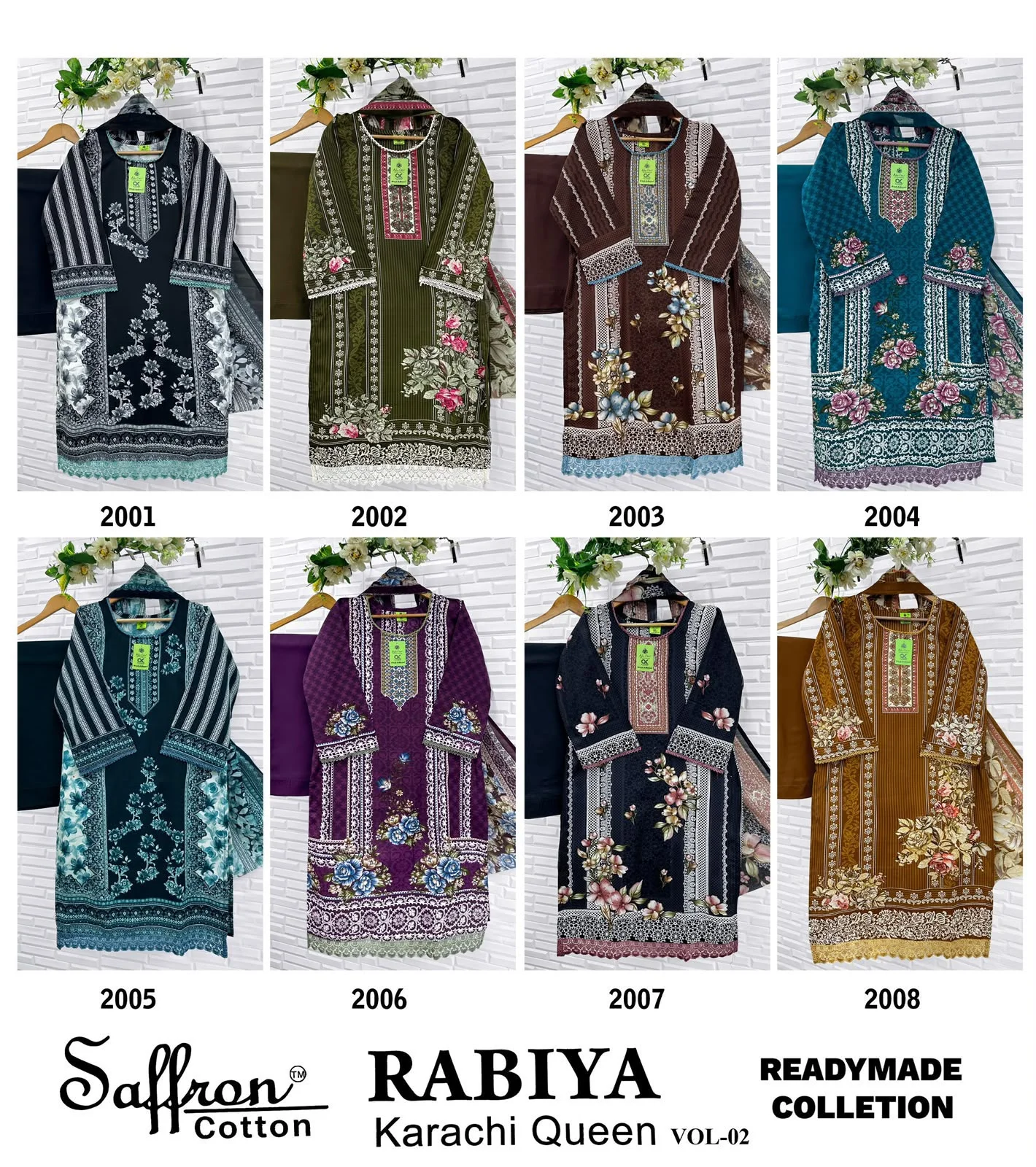 Saffron Cotton Rabiya Karachi Vol 02
