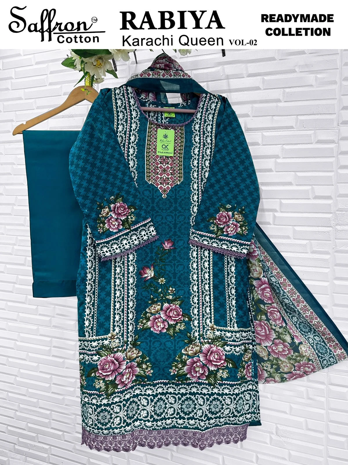 Saffron Cotton Rabiya Karachi Vol 02