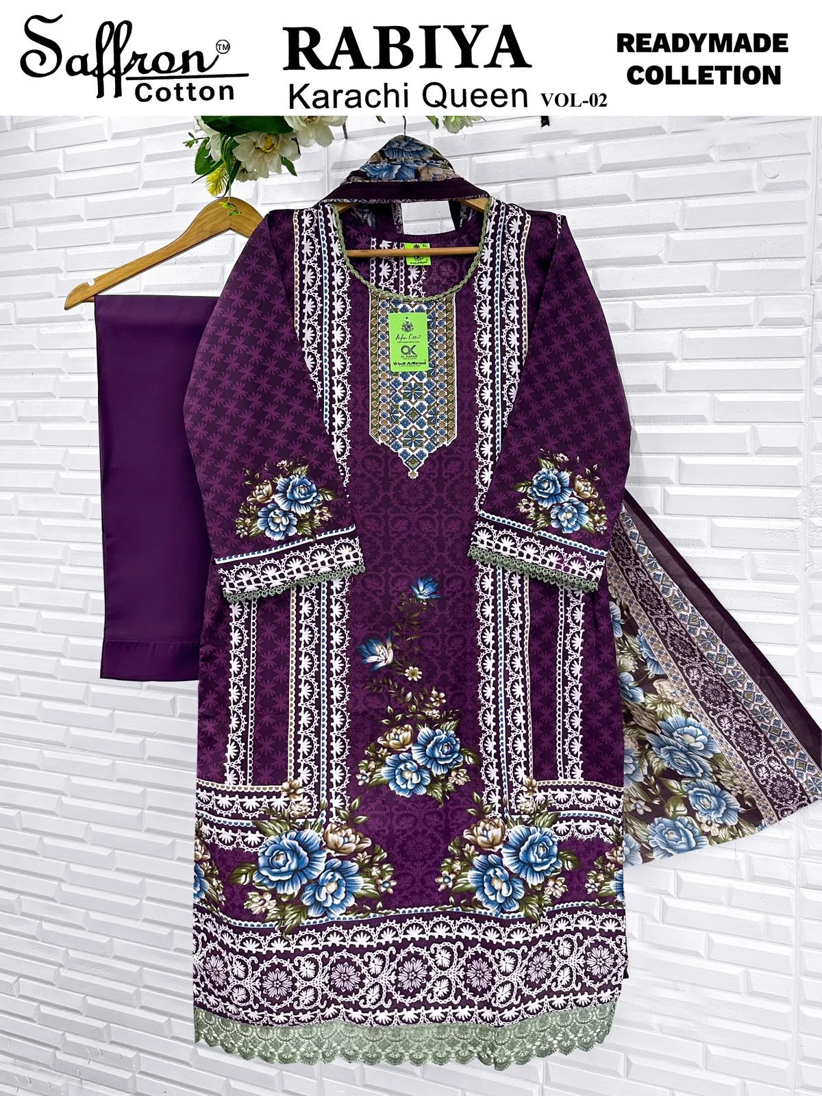 Saffron Cotton Rabiya Karachi Vol 02