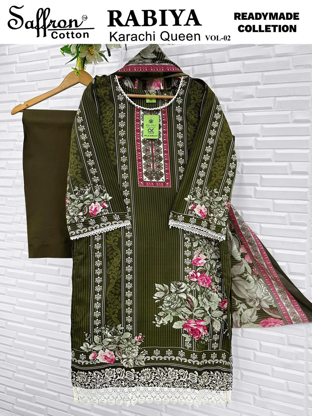 Saffron Cotton Rabiya Karachi Vol 02