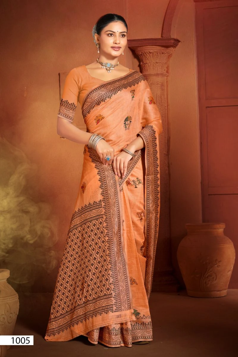Saroj Mandakini Linen Vol 2 Linen Saree Collection
