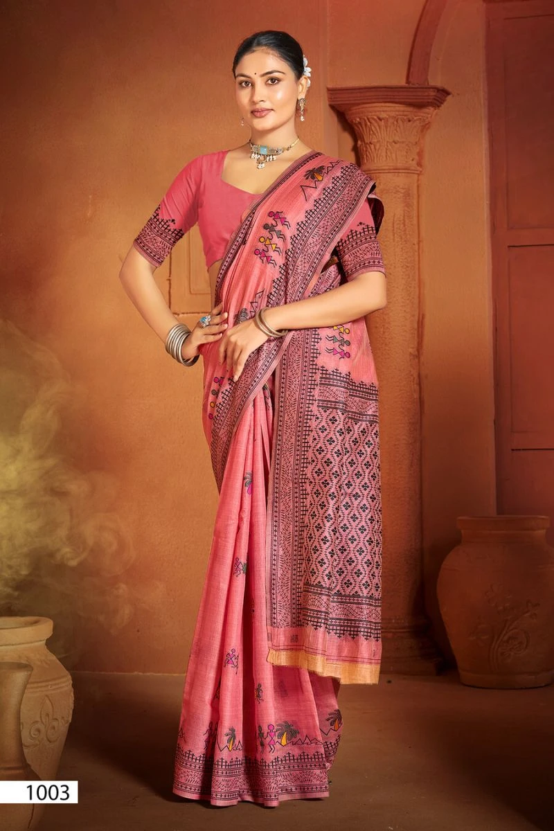 Saroj Mandakini Linen Vol 2 Linen Saree Collection