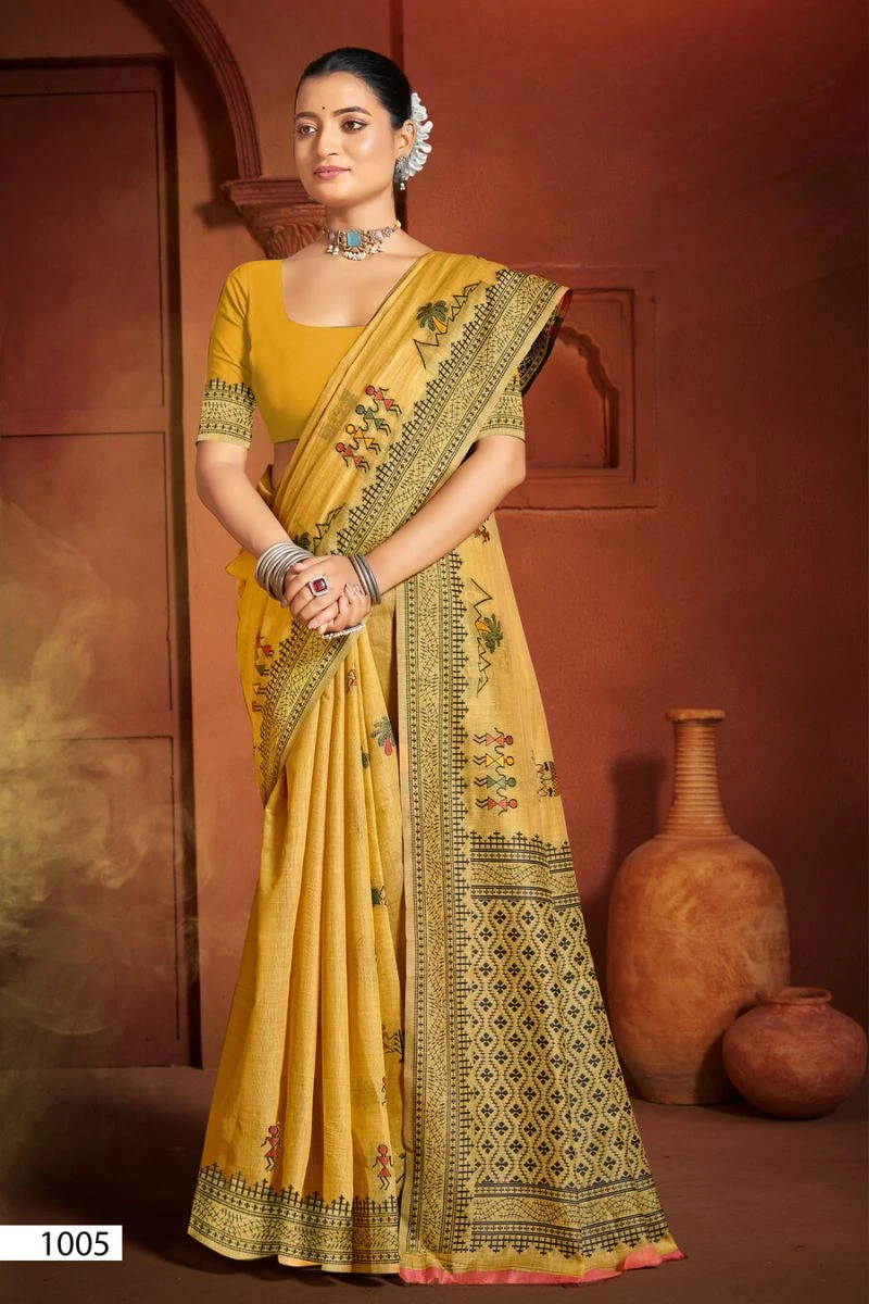 Saroj Mandakini Linen Vol 2 Linen Saree Collection