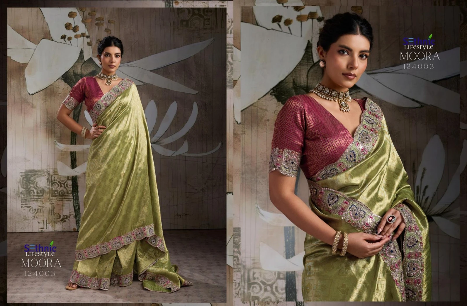 Sethnic Lifestyle Moora Desire Banarasi Jacquard Silk Saree
