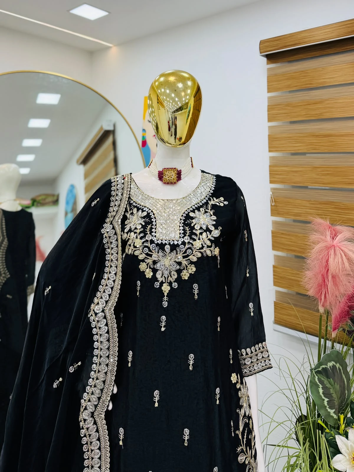 Seven Horses Designer Party Sharara Suit & Dupatta Set