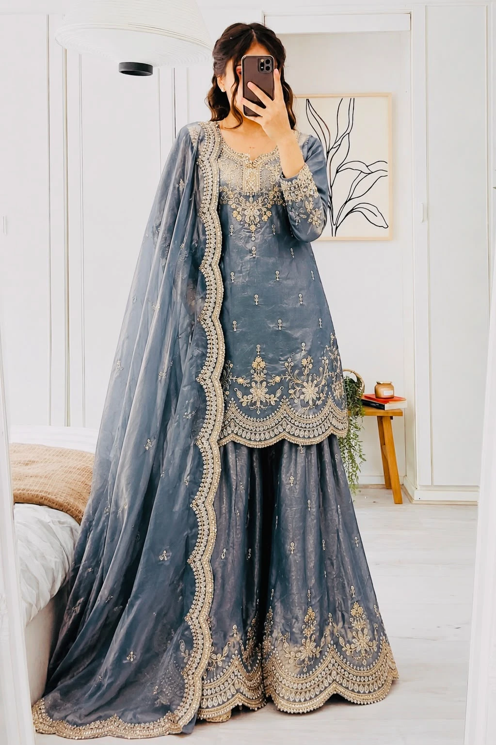Seven Horses Designer Party Sharara Suit & Dupatta Set