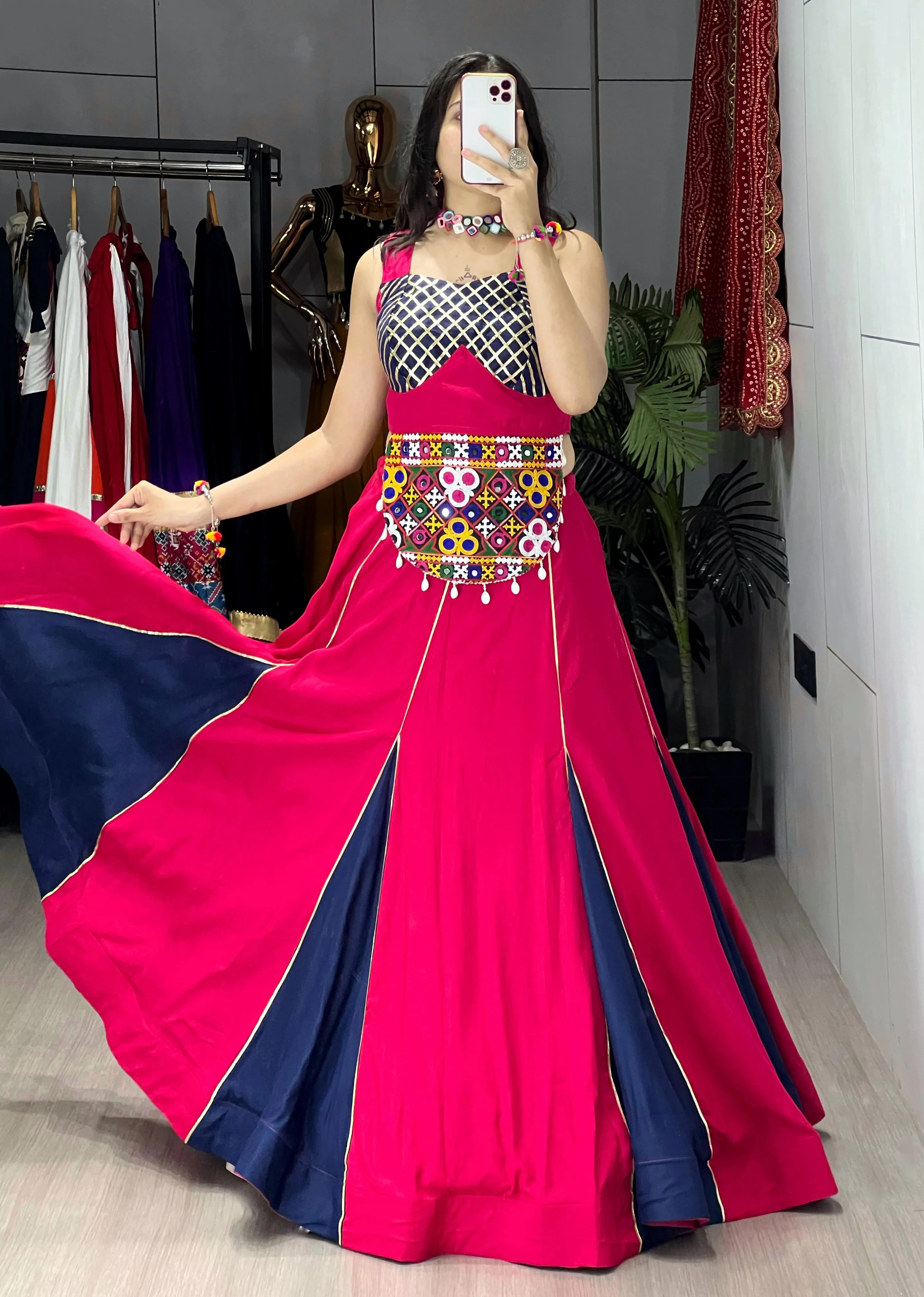 Silver Silk Traditional Lehenga Set