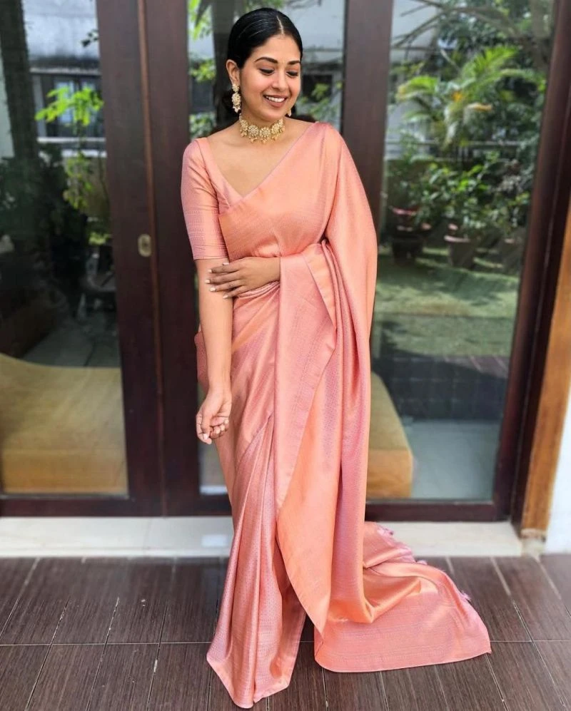 Soft Silk 4043 Lichi Silk Jacquard Work Saree Collection