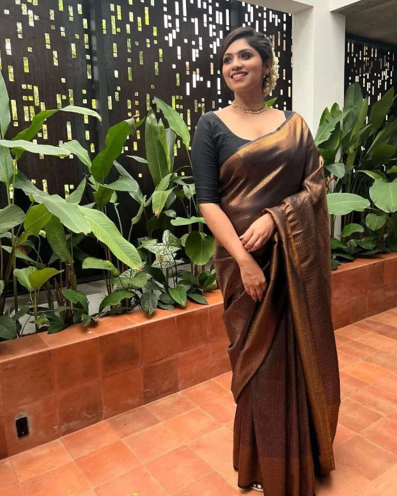 Soft Silk 4043 Lichi Silk Jacquard Work Saree Collection