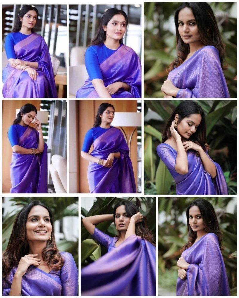Soft Silk 4043 Lichi Silk Jacquard Work Saree Collection