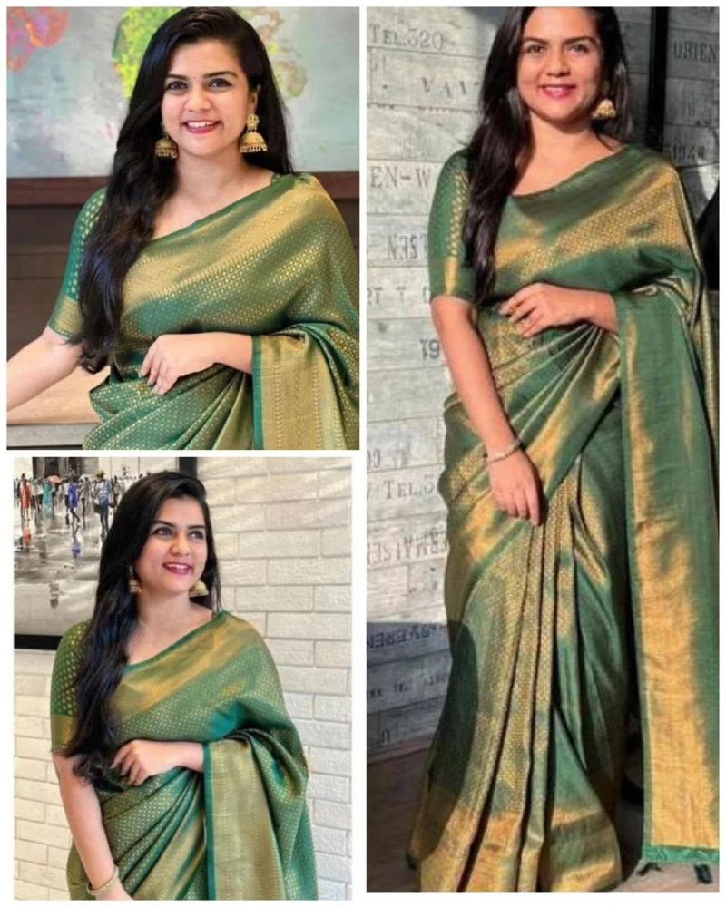 Soft Silk 4043 Lichi Silk Jacquard Work Saree Collection