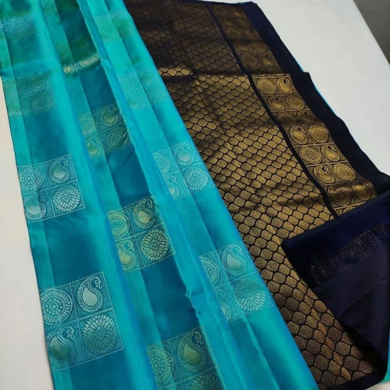 Soft Silk 5018 Lichi Silk Jacquard Work Saree