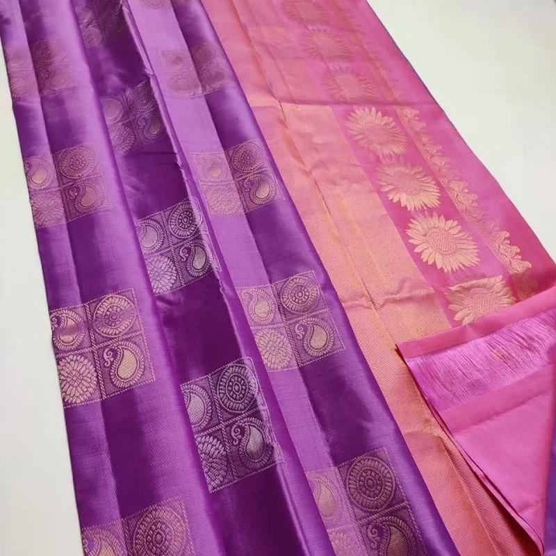 Soft Silk 5018 Lichi Silk Jacquard Work Saree