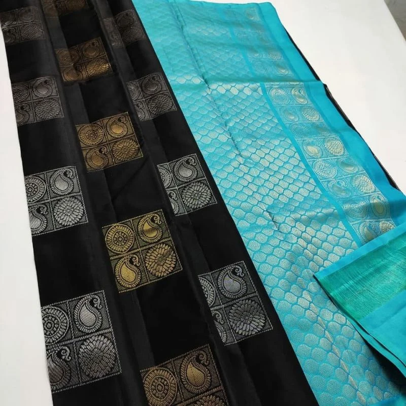 Soft Silk 5018 Lichi Silk Jacquard Work Saree
