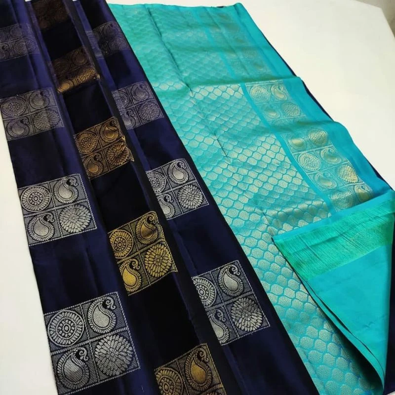 Soft Silk 5018 Lichi Silk Jacquard Work Saree