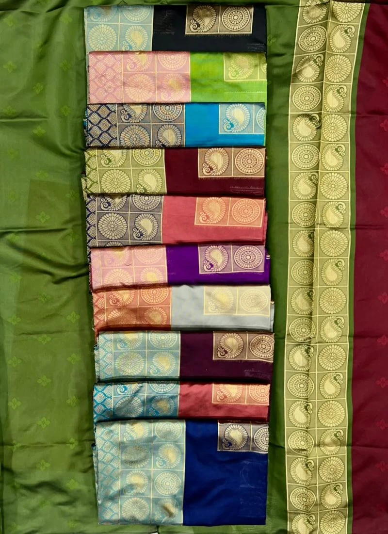 Soft Silk 5018 Lichi Silk Jacquard Work Saree