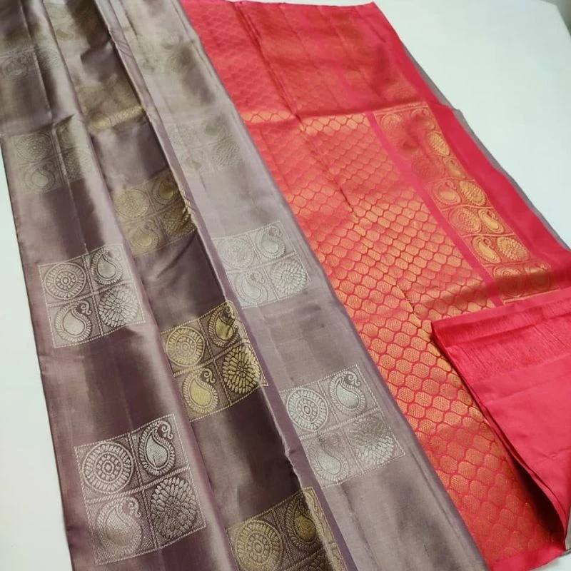 Soft Silk 5018 Lichi Silk Jacquard Work Saree