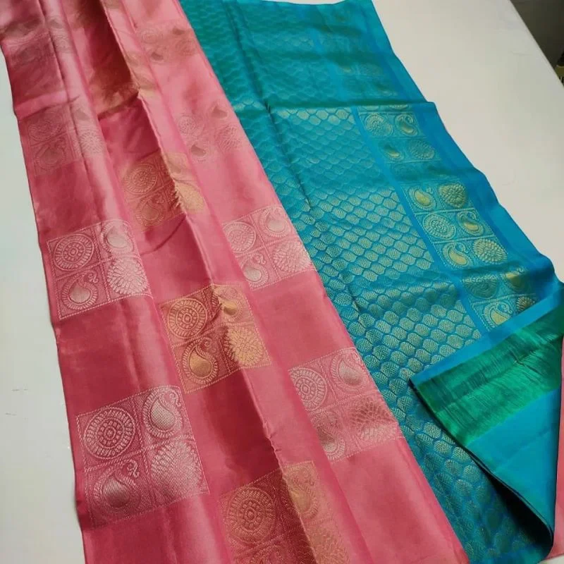 Soft Silk 5018 Lichi Silk Jacquard Work Saree