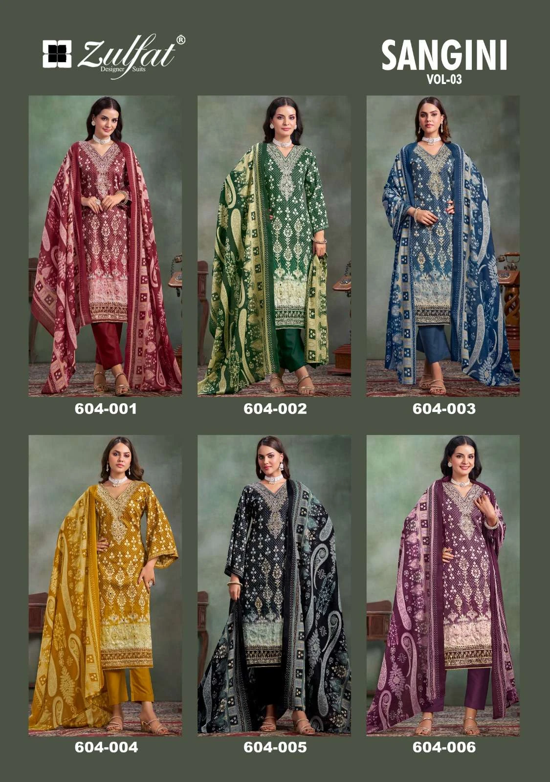 Zulfat Designer Suits Sangini Vol 3