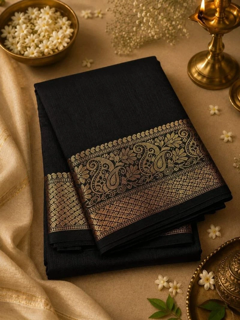 Aab Ambrapali Mercerised Silk Border Design Saree Collection