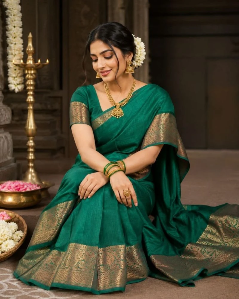 Aab Ambrapali Mercerised Silk Border Design Saree Collection