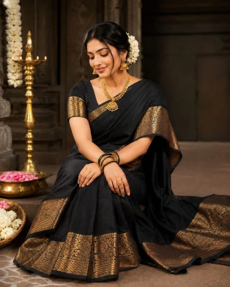 Aab Ambrapali Mercerised Silk Border Design Saree Collection