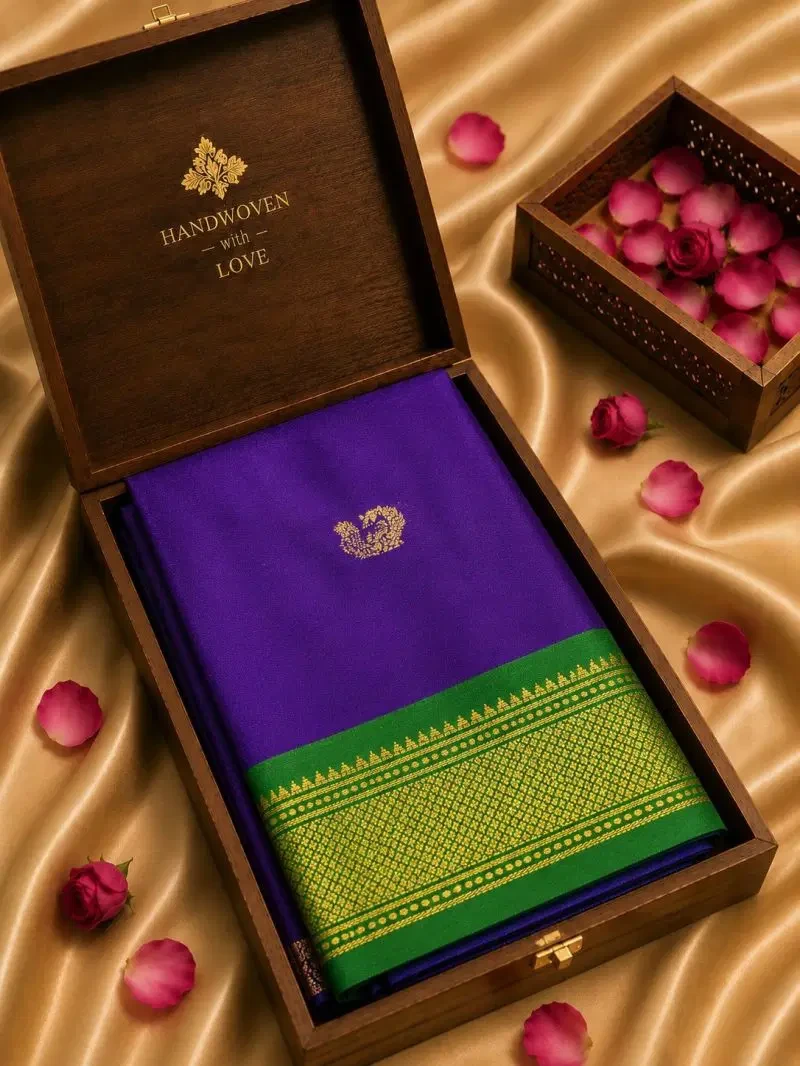 Aab Cotton Paithani 06 Soft Silk Zari Saree Collection