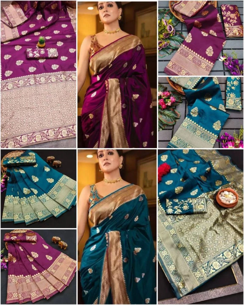 Aab Madhubala Lichi Silk Jacquared Work Saree Collection