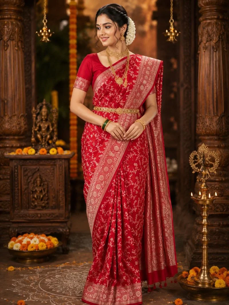 Aab Simran Banarasi Silk Zari Weaving Saree Collection