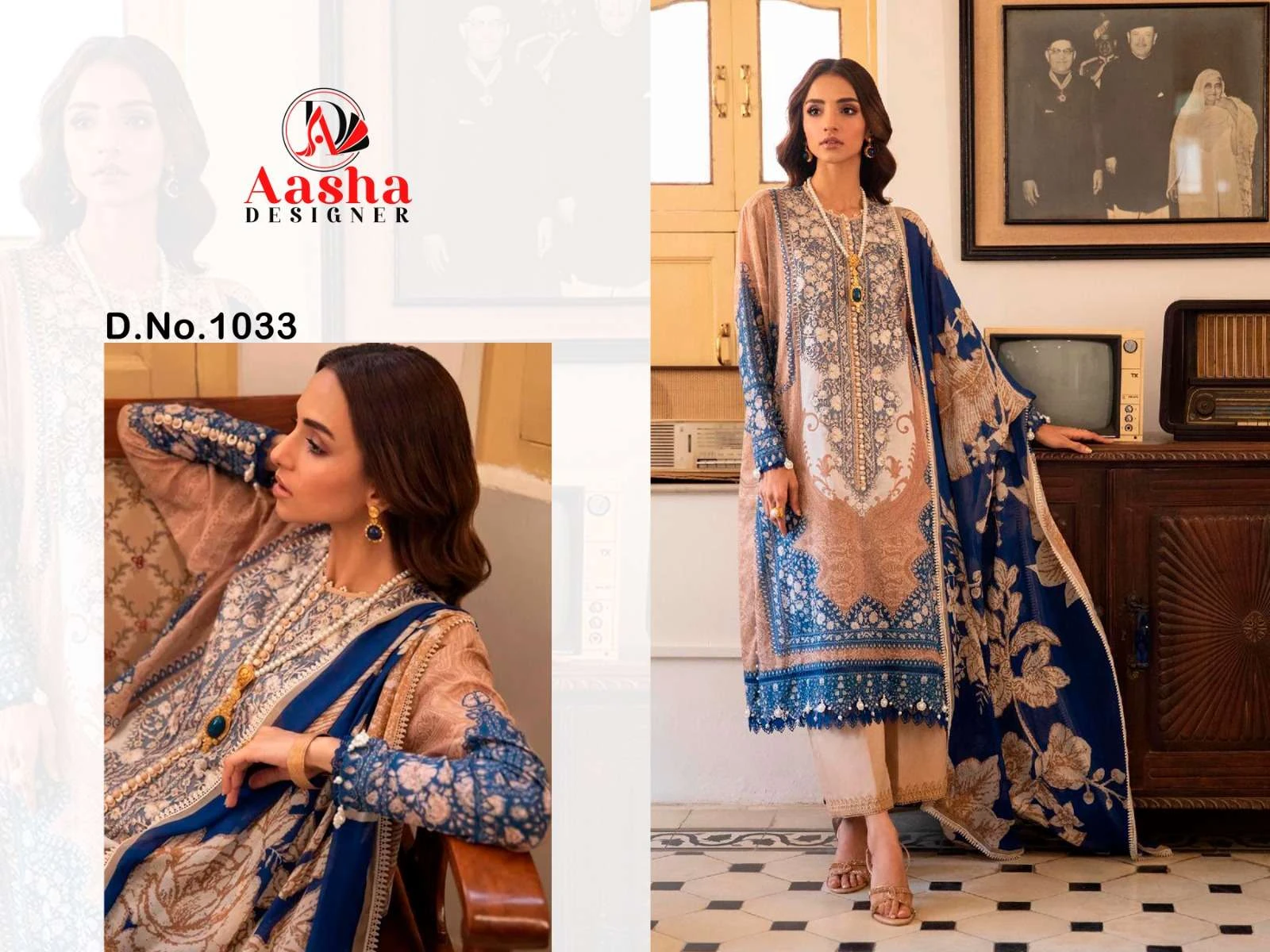 Aasha Designer Design No - 1033 1034