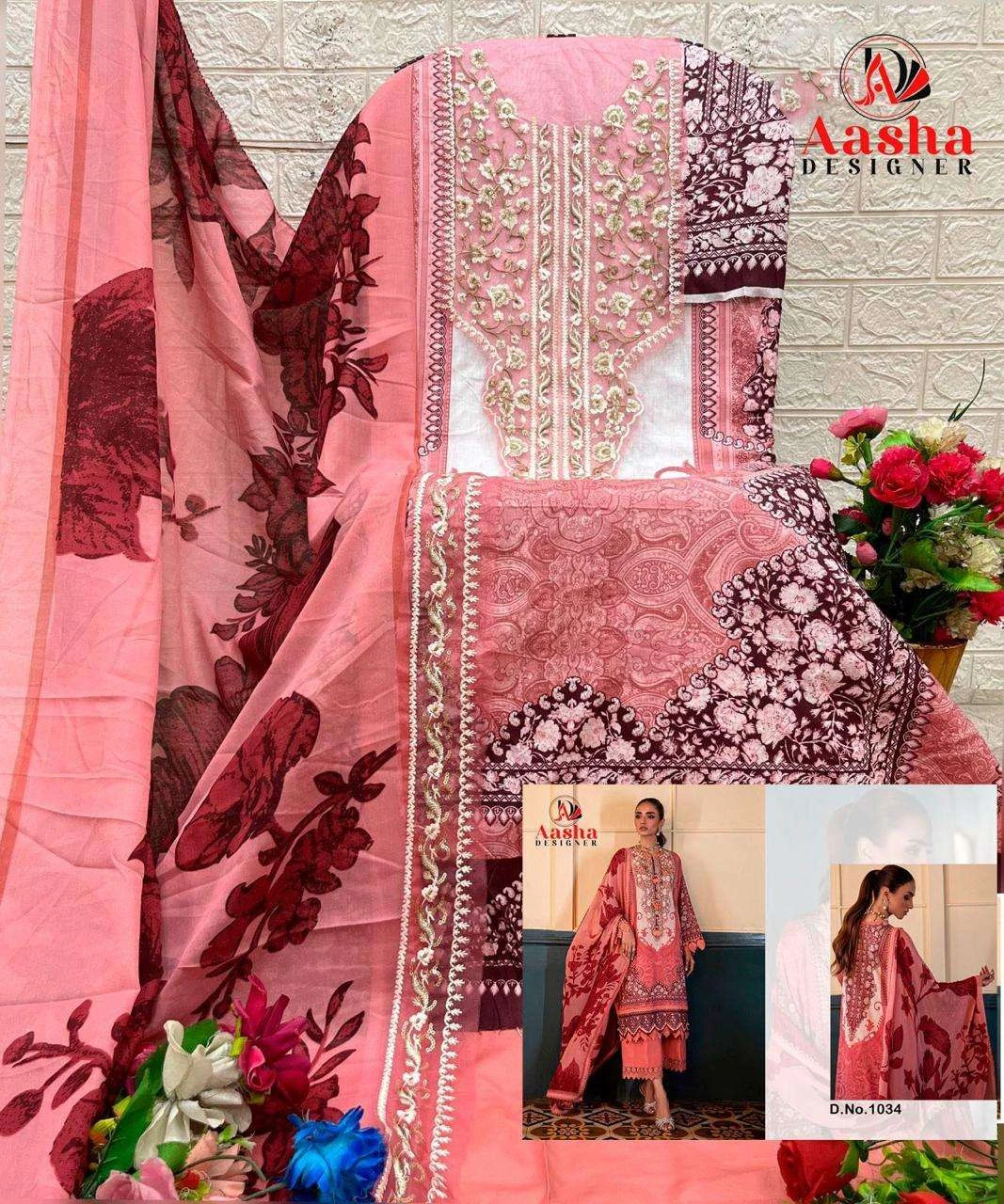 Aasha Designer Design No - 1033 1034