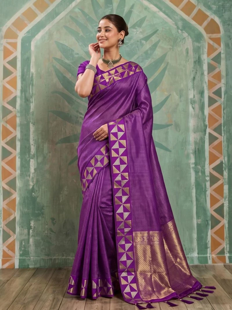 Ast Kathakali Soft Art Silk Zari Border Fancy Saree Collection