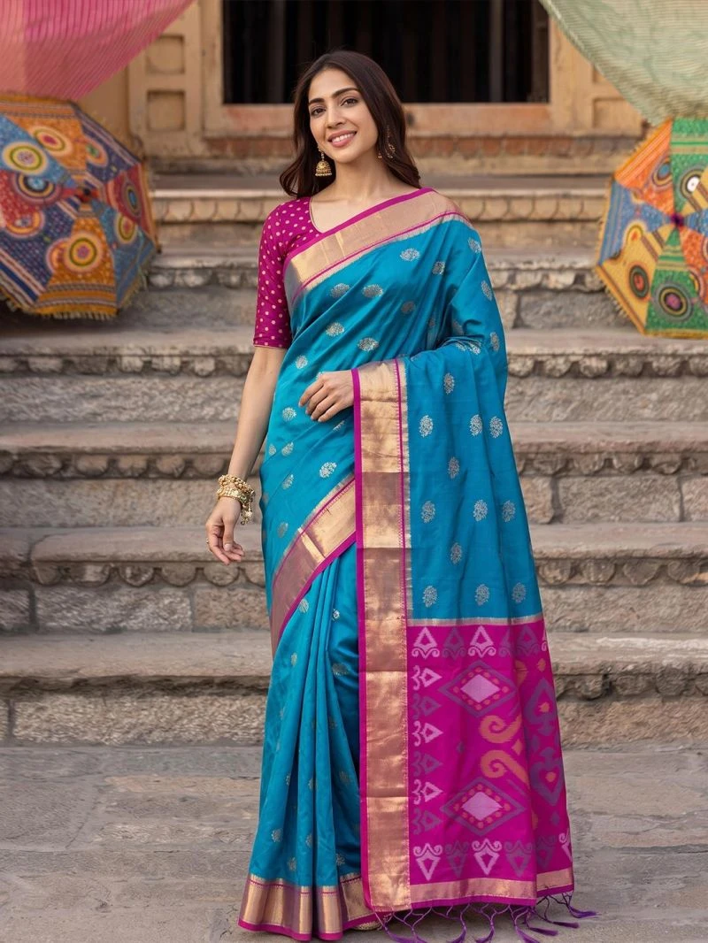 Ast Rivaaz Silk Soft Silk Pochampally Festival Saree Collection