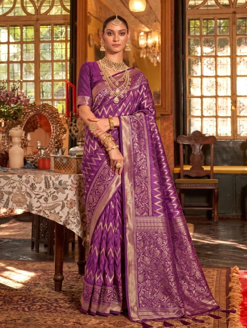 Ast Royal Bride Silk Party Wear Zari Weaving Saree Collection