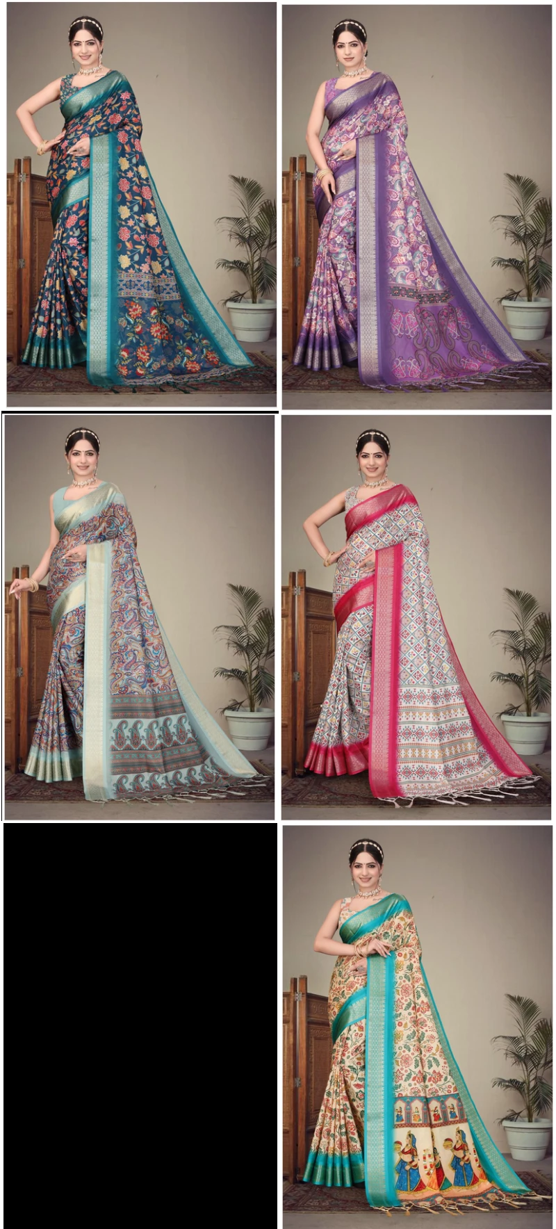 Axali 1 Cotton Silk Digital Printed Saree Collection
