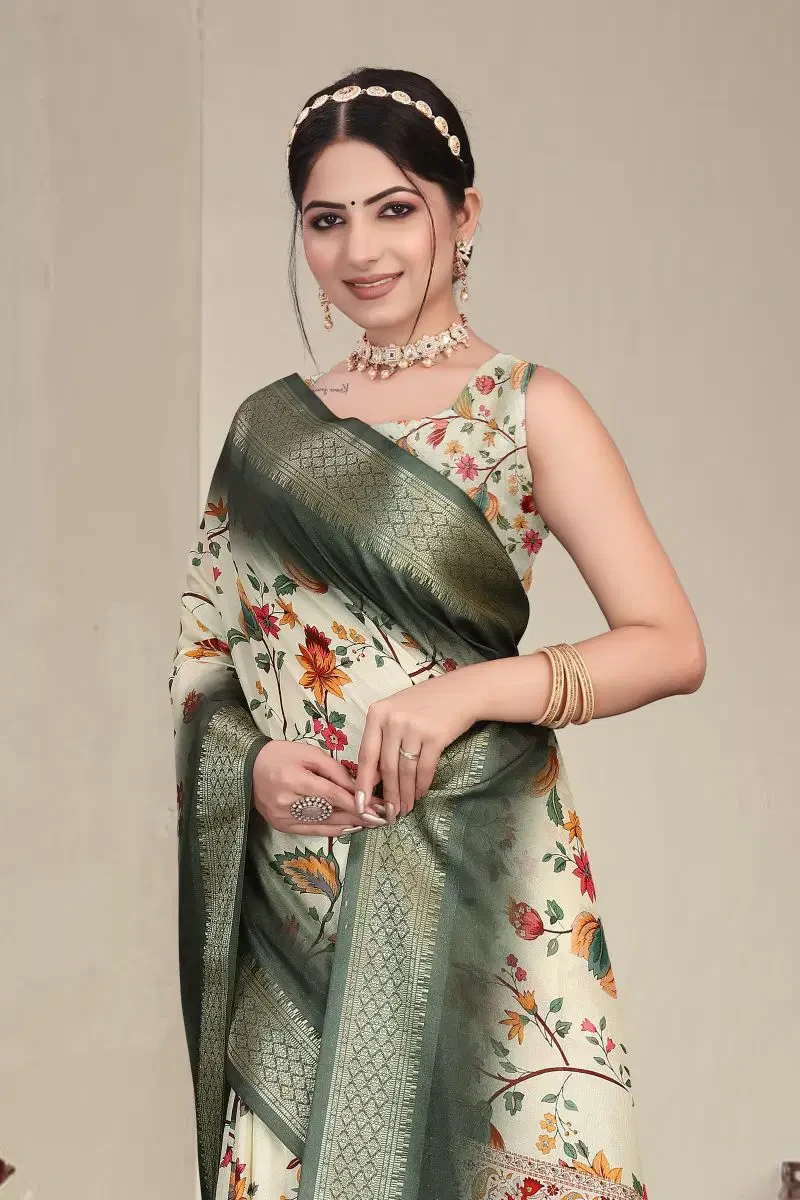 Axali 2 Cotton Silk Digital Printed Saree Collection