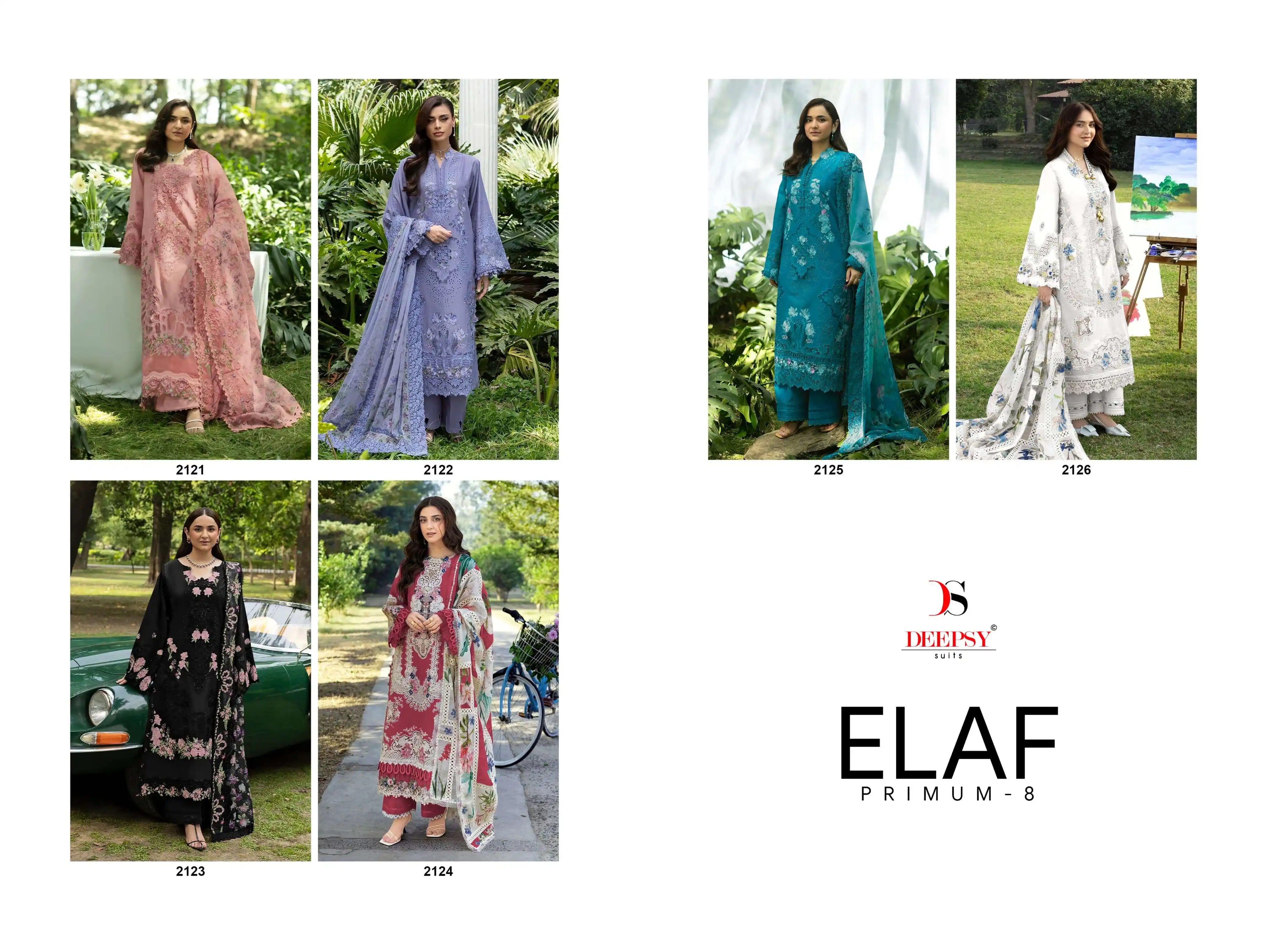 Deepsy Suits Elaf Premium Luxury Lawn Collection Vol 8