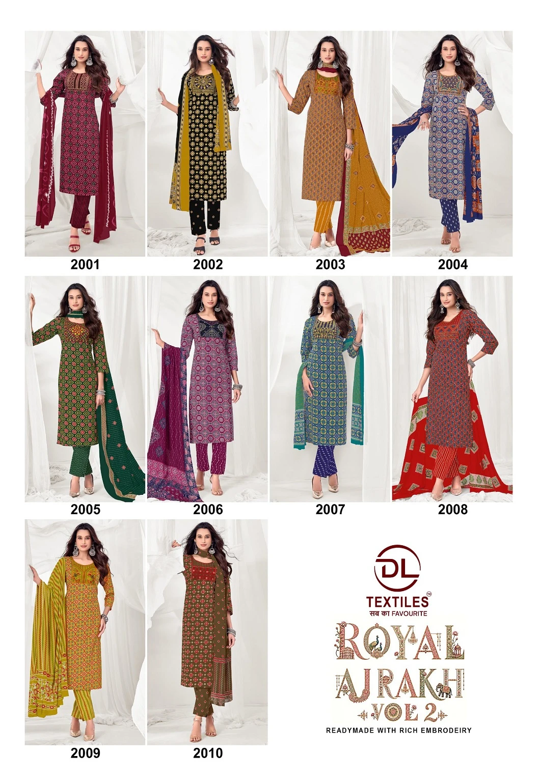 DL Royal Ajrakh Vol 2 - Readymade Dress 12