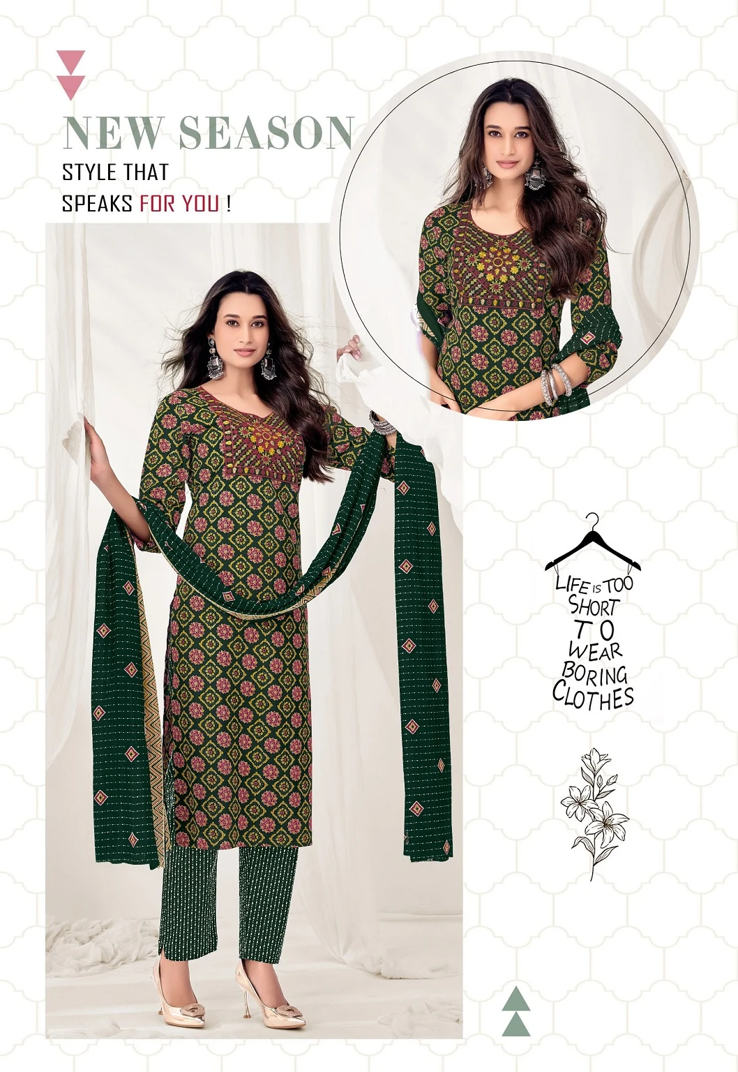 DL Royal Ajrakh Vol 2 - Readymade Dress 8