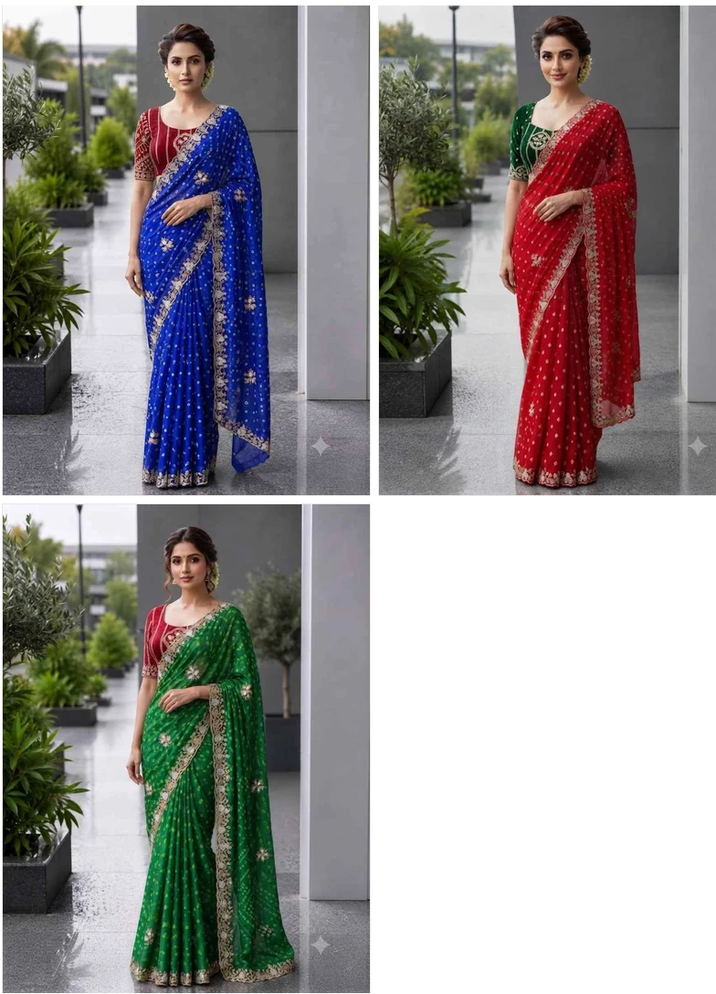 Ds 822 Fendy Satin Beeds Worked Saree Collection