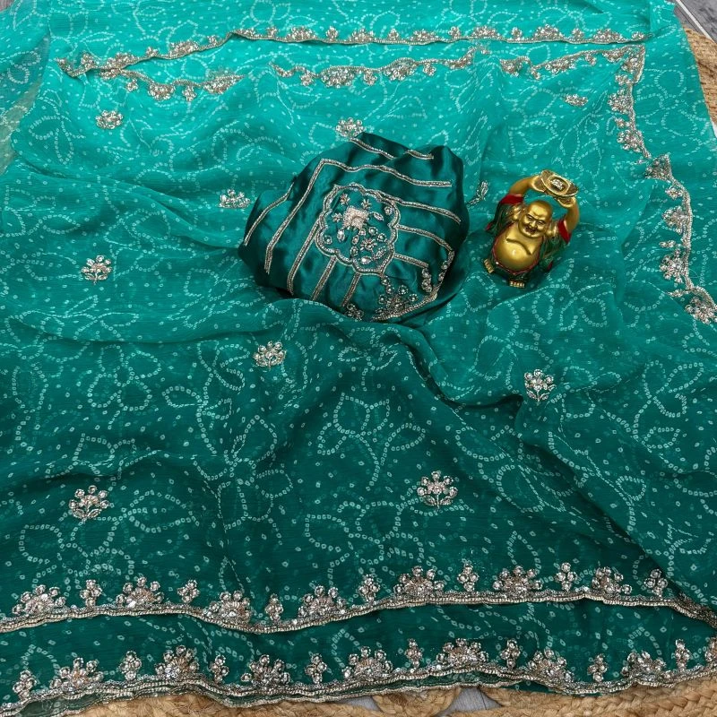 Ds 823 Chiffon Sequence Handworked Saree Collection