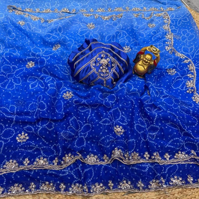 Ds 823 Chiffon Sequence Handworked Saree Collection