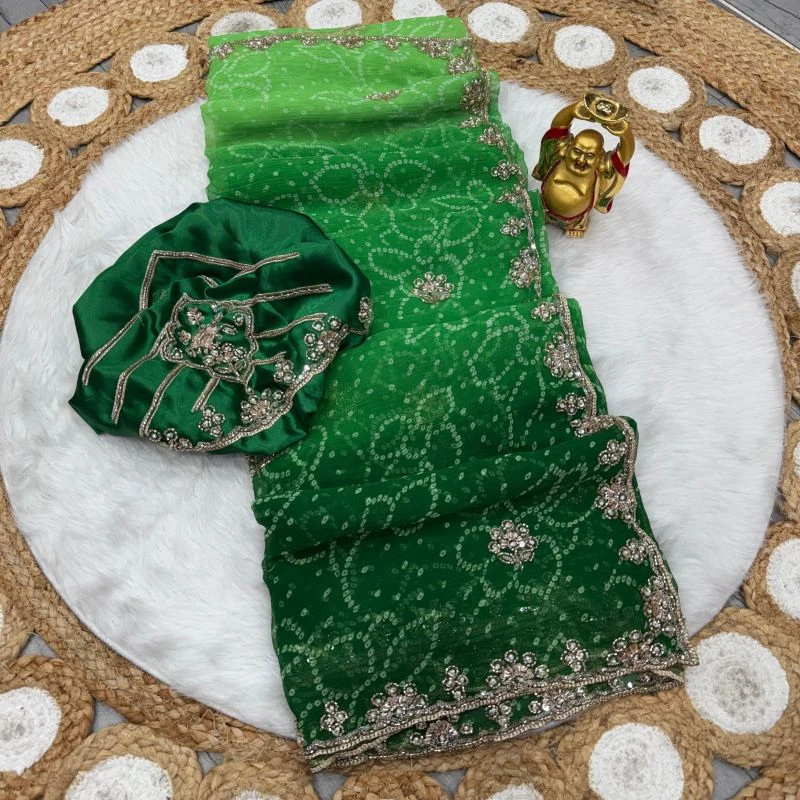 Ds 823 Chiffon Sequence Handworked Saree Collection